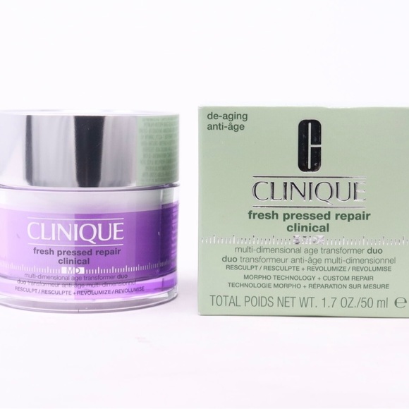 Clinique Fresh Pressed Repair Age Transformer Duo 1.7oz/50ml New With Box - Picture 3 of 5